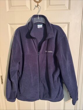 Columbia Navy Blue Full-Zip Fleece Jacket